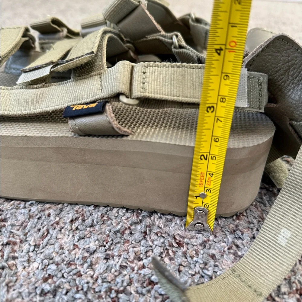 Teva Flatform Mevia Olive Green Women's 8 Platform Summer Festival - Picture 16 of 16